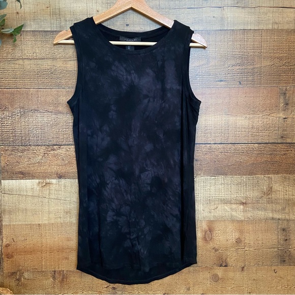 Marbled Charcoal Black Tank, Great Layering Piece - Picture 3 of 9
